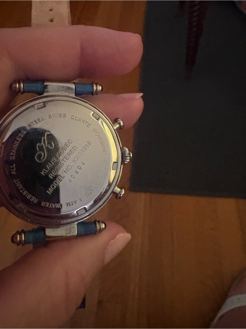 Klaus-Kobec of London Watch. Beautiful blue leather band , like new. - Picture 3 of 8